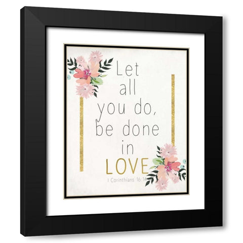 In Love Black Modern Wood Framed Art Print with Double Matting by Allen, Kimberly