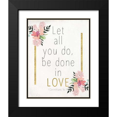 In Love Black Modern Wood Framed Art Print with Double Matting by Allen, Kimberly