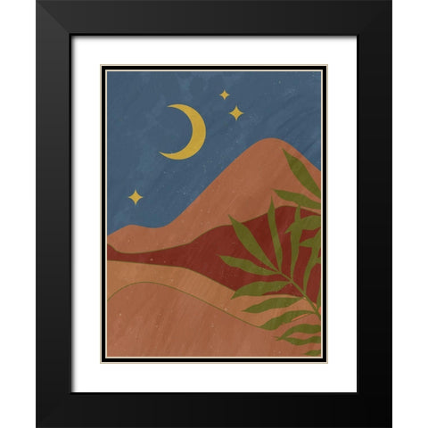 Desert Moon Black Modern Wood Framed Art Print with Double Matting by Allen, Kimberly