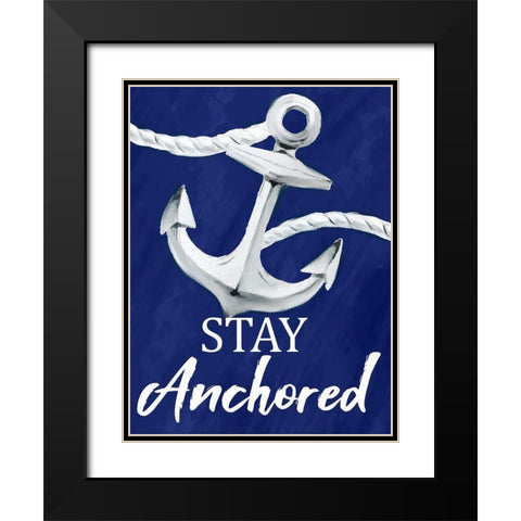 Stay Anchored Black Modern Wood Framed Art Print with Double Matting by Allen, Kimberly