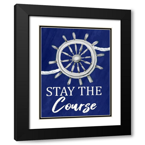 Stay the Course Black Modern Wood Framed Art Print with Double Matting by Allen, Kimberly