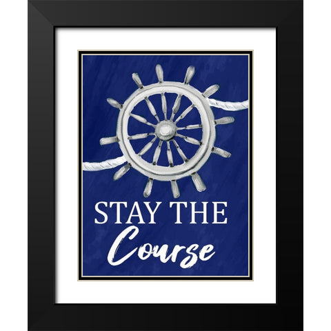Stay the Course Black Modern Wood Framed Art Print with Double Matting by Allen, Kimberly