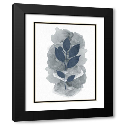 Leaf Silhouette 2 Black Modern Wood Framed Art Print with Double Matting by Allen, Kimberly