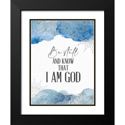 Watercolor Be Still Black Modern Wood Framed Art Print with Double Matting by Allen, Kimberly