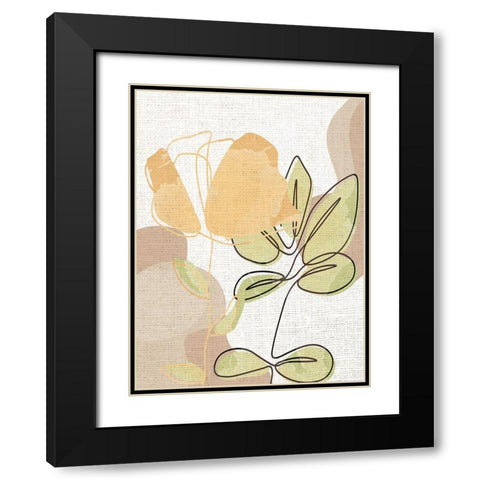 Linen Pressed 3 Black Modern Wood Framed Art Print with Double Matting by Allen, Kimberly