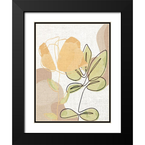 Linen Pressed 3 Black Modern Wood Framed Art Print with Double Matting by Allen, Kimberly