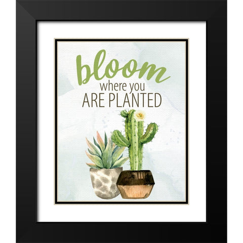 Bloom Black Modern Wood Framed Art Print with Double Matting by Allen, Kimberly