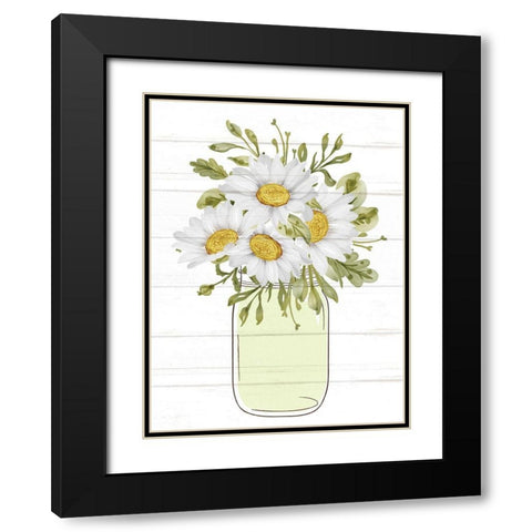 Floral Jar 5 Black Modern Wood Framed Art Print with Double Matting by Allen, Kimberly