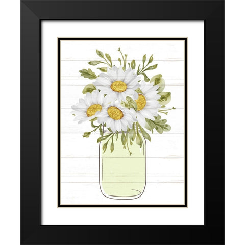 Floral Jar 5 Black Modern Wood Framed Art Print with Double Matting by Allen, Kimberly