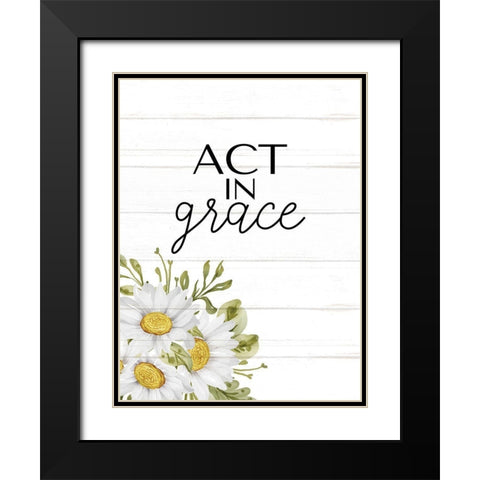 Floral Jar 8 Black Modern Wood Framed Art Print with Double Matting by Allen, Kimberly