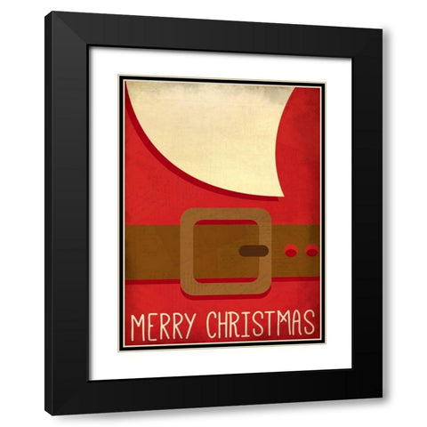 Merry Christmas Black Modern Wood Framed Art Print with Double Matting by Allen, Kimberly