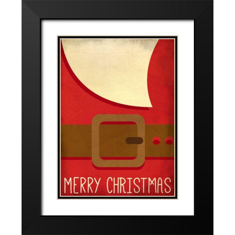 Merry Christmas Black Modern Wood Framed Art Print with Double Matting by Allen, Kimberly