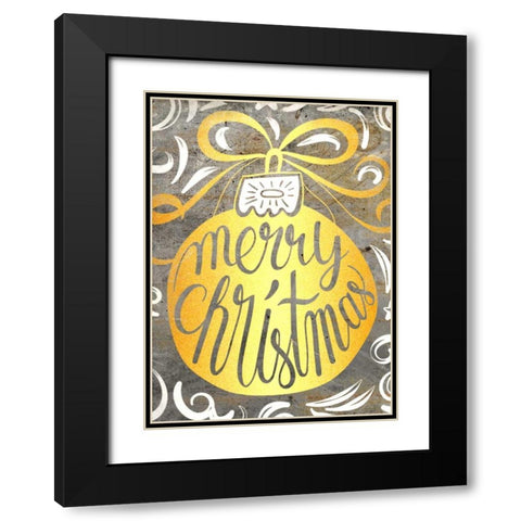 Golden Christmas Black Modern Wood Framed Art Print with Double Matting by Allen, Kimberly