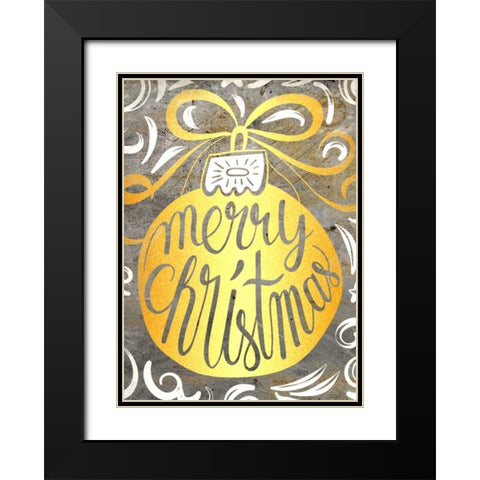 Golden Christmas Black Modern Wood Framed Art Print with Double Matting by Allen, Kimberly