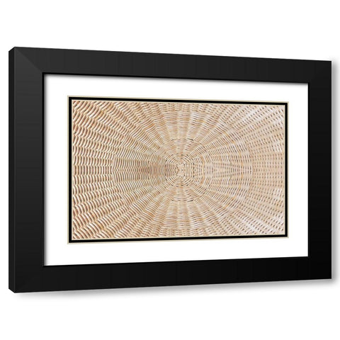 Circle Weave Black Modern Wood Framed Art Print with Double Matting by Allen, Kimberly