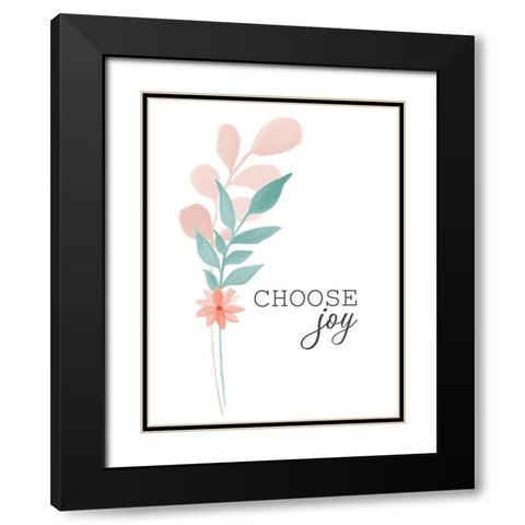 Choose Joy Black Modern Wood Framed Art Print with Double Matting by Allen, Kimberly