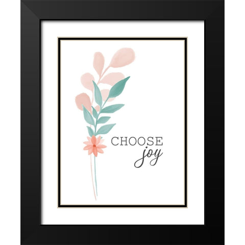 Choose Joy Black Modern Wood Framed Art Print with Double Matting by Allen, Kimberly