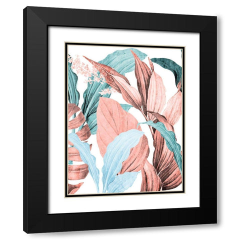 Coral Palms 2 Black Modern Wood Framed Art Print with Double Matting by Allen, Kimberly