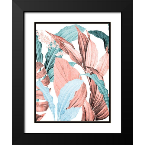 Coral Palms 2 Black Modern Wood Framed Art Print with Double Matting by Allen, Kimberly