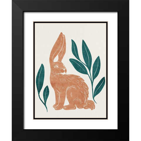 Summer Hare 1 Black Modern Wood Framed Art Print with Double Matting by Allen, Kimberly