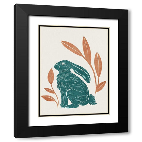 Summer Hare 2 Black Modern Wood Framed Art Print with Double Matting by Allen, Kimberly