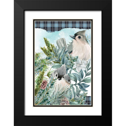 Winter Nest Black Modern Wood Framed Art Print with Double Matting by Allen, Kimberly