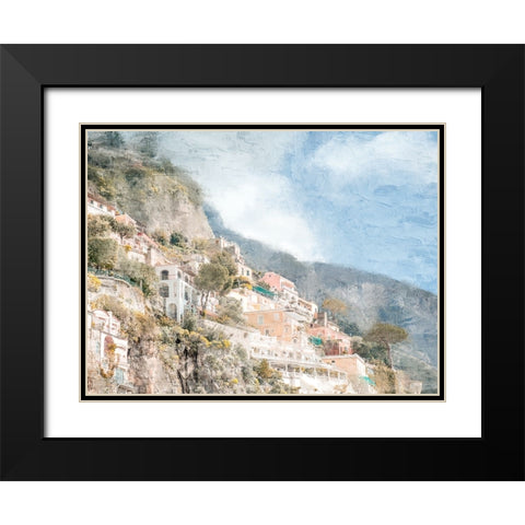 Amalfi Coast Black Modern Wood Framed Art Print with Double Matting by Allen, Kimberly