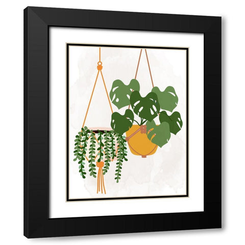 Hanging Plants Black Modern Wood Framed Art Print with Double Matting by Allen, Kimberly