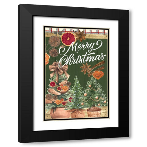 Old Fashioned Christmas Black Modern Wood Framed Art Print with Double Matting by Allen, Kimberly