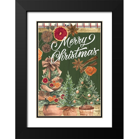 Old Fashioned Christmas Black Modern Wood Framed Art Print with Double Matting by Allen, Kimberly