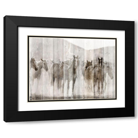 Herd Black Modern Wood Framed Art Print with Double Matting by Allen, Kimberly