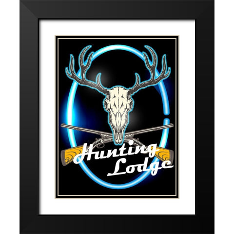 Hunting Lodge Black Modern Wood Framed Art Print with Double Matting by Allen, Kimberly