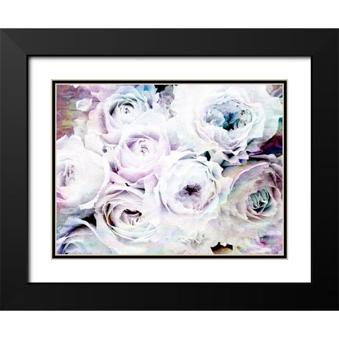 Iridescent Floral 1 Black Modern Wood Framed Art Print with Double Matting by Allen, Kimberly