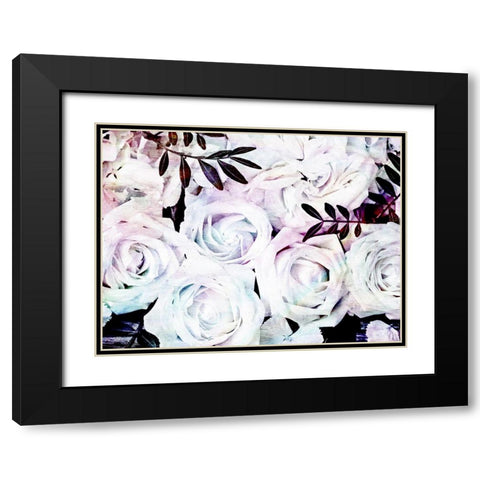 Iridescent Floral 2 Black Modern Wood Framed Art Print with Double Matting by Allen, Kimberly