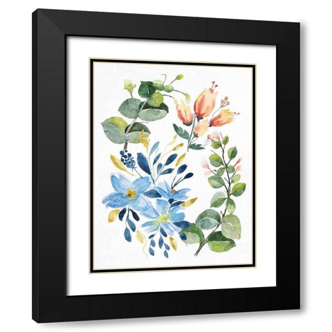 Painted Spring 2 Black Modern Wood Framed Art Print with Double Matting by Allen, Kimberly