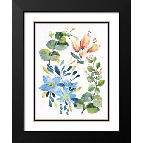 Painted Spring 2 Black Modern Wood Framed Art Print with Double Matting by Allen, Kimberly