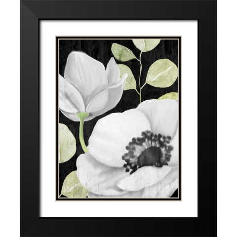 Anemone On Black 2 Black Modern Wood Framed Art Print with Double Matting by Allen, Kimberly