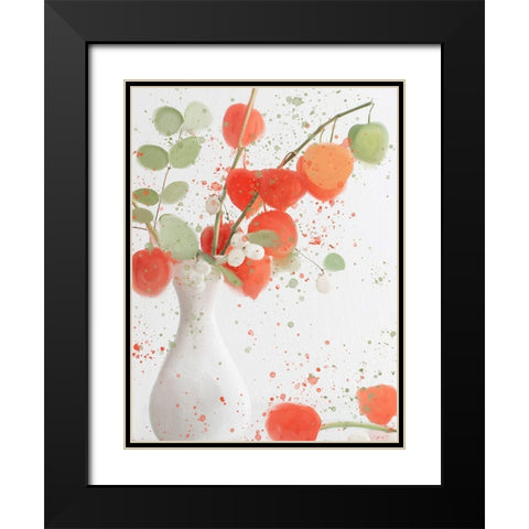 Spotted Floral Black Modern Wood Framed Art Print with Double Matting by Allen, Kimberly