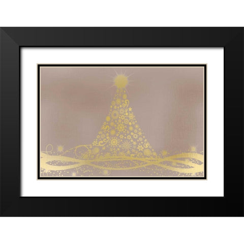 Christmas Light Black Modern Wood Framed Art Print with Double Matting by Allen, Kimberly
