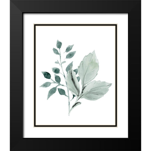 Foliage Greens 1 Black Modern Wood Framed Art Print with Double Matting by Allen, Kimberly
