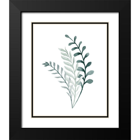 Foliage Greens 2 Black Modern Wood Framed Art Print with Double Matting by Allen, Kimberly