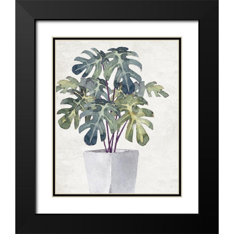 Plant 1 Black Modern Wood Framed Art Print with Double Matting by Allen, Kimberly