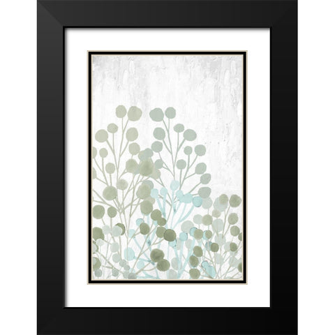 Garden Greens 1 Black Modern Wood Framed Art Print with Double Matting by Allen, Kimberly