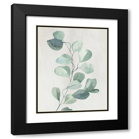 Soft Greens 1 Black Modern Wood Framed Art Print with Double Matting by Allen, Kimberly