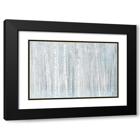 Birches Black Modern Wood Framed Art Print with Double Matting by Allen, Kimberly