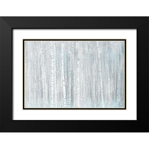 Birches Black Modern Wood Framed Art Print with Double Matting by Allen, Kimberly