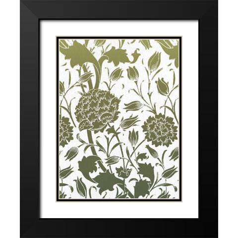 Motif 1 Black Modern Wood Framed Art Print with Double Matting by Allen, Kimberly