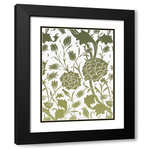 Motif 2 Black Modern Wood Framed Art Print with Double Matting by Allen, Kimberly