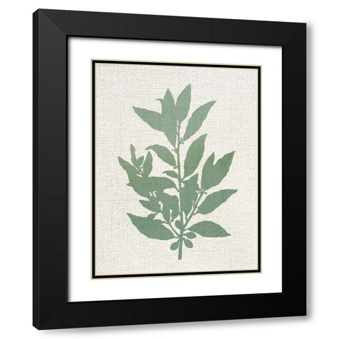 Linen Branches 1 Black Modern Wood Framed Art Print with Double Matting by Allen, Kimberly