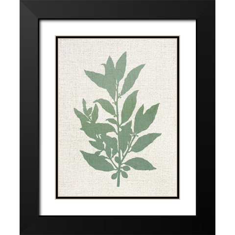Linen Branches 1 Black Modern Wood Framed Art Print with Double Matting by Allen, Kimberly